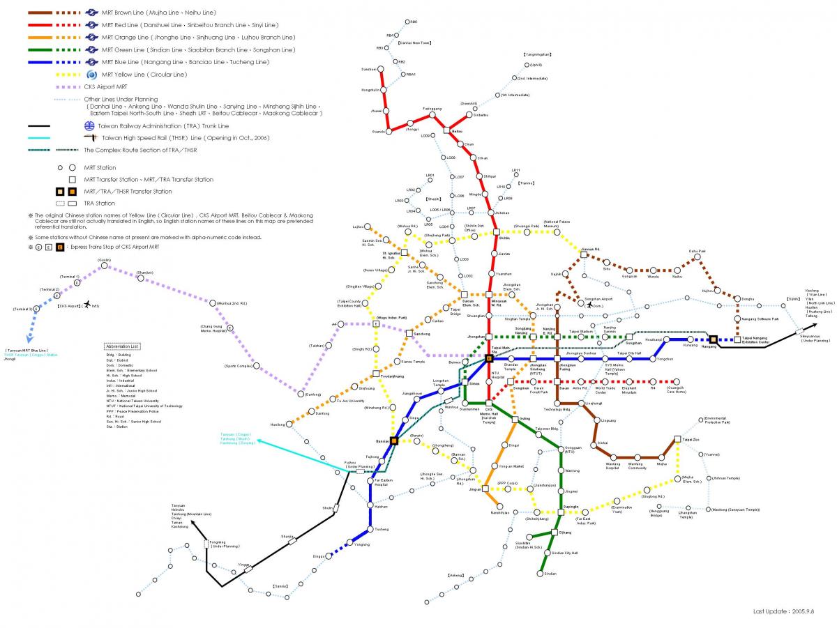 harta e Taipei hsr stacioni