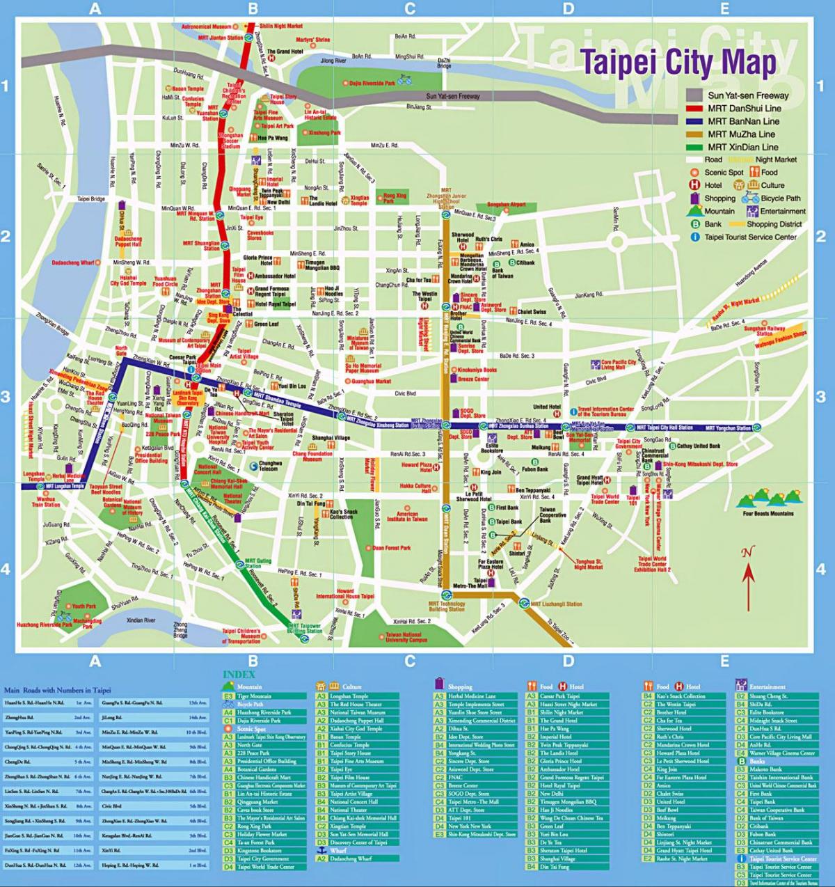 Taipei autobus rrugë hartë