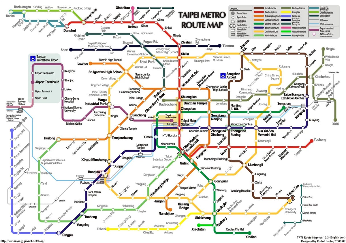 metro Taipei hartë