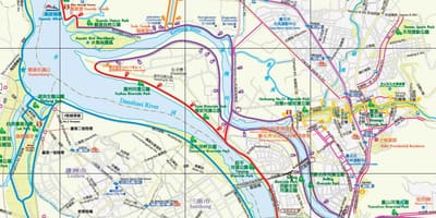 Harta e Taipei biçikletë rrugën