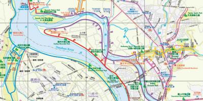 Harta e Taipei biçikletë rrugën