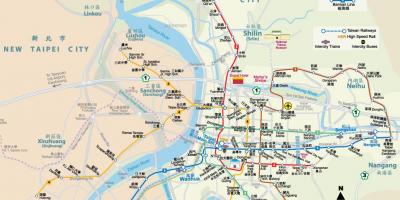 Harta e rrugës Taipei