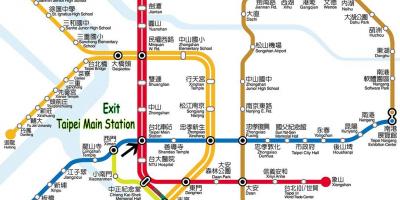 Taipei kryesore stacioni metroje mall hartë