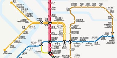 Harta e Taipei mrt fare 